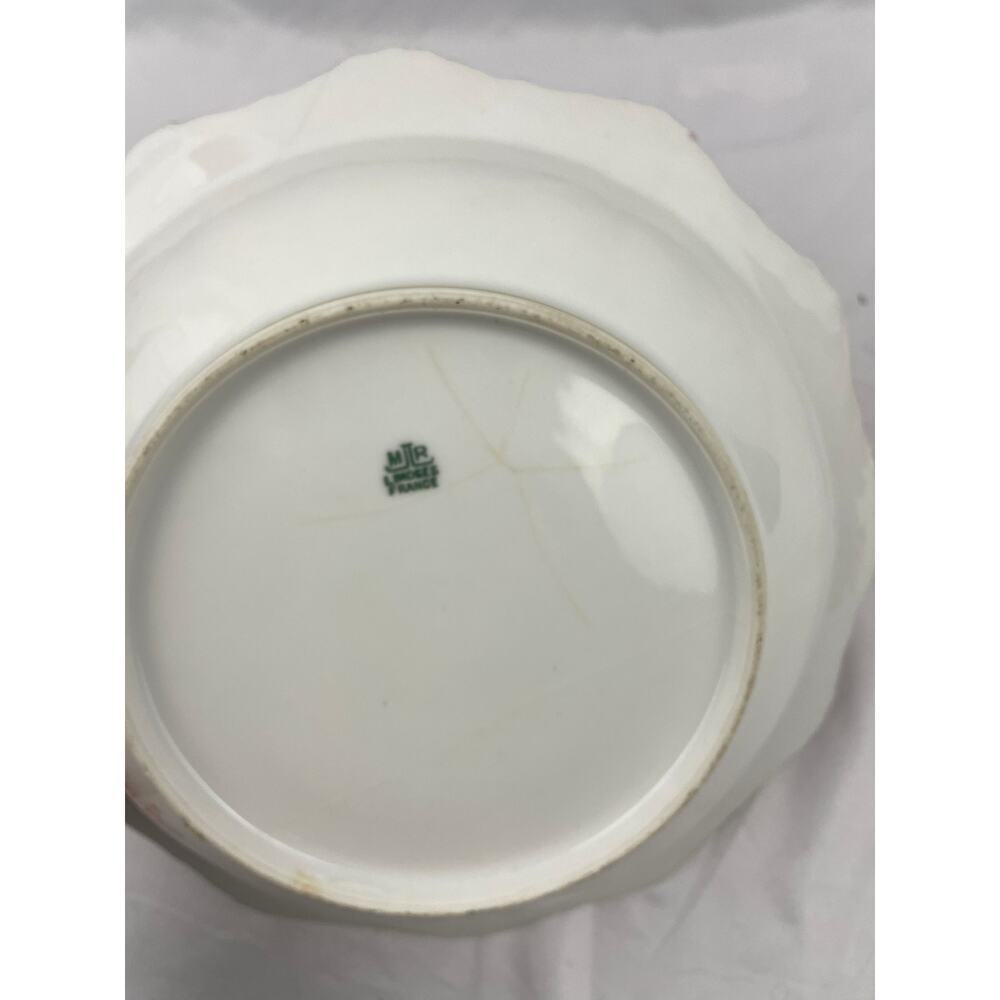 Antique Limoges Bowl France Handpainted Pink Roses Gold Accent Artist Signed VTG - Picture 13 of 15